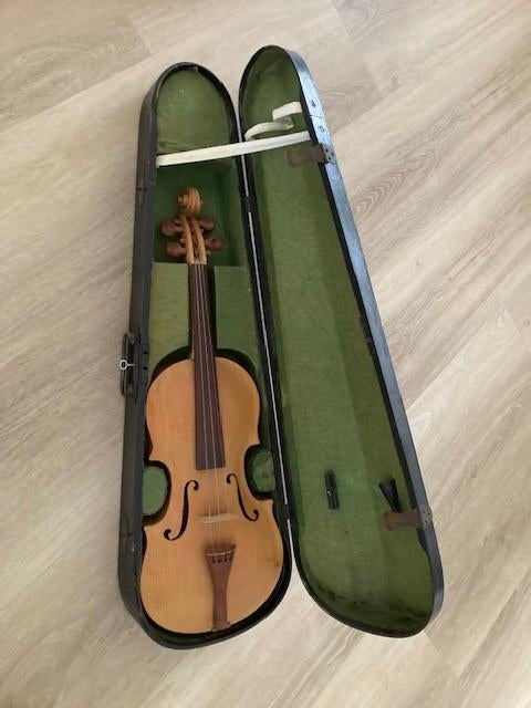 Oude houten vioolkist, Muziek en Instrumenten, Strijkinstrumenten | Violen en Altviolen, Ophalen, Gebruikt, Viool, 4/4-viool