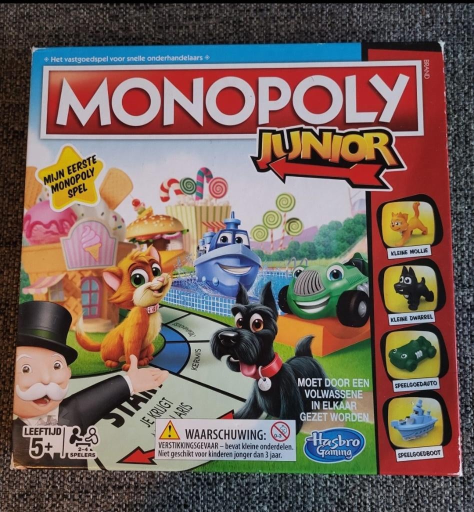Monopoly Junior Hasbro Gaming, Hobby en Vrije tijd, Gezelschapsspellen | Bordspellen, Een of twee spelers, Ophalen of Verzenden