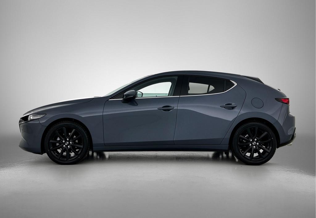 Mazda 3 2.0 e-SkyActiv-X M Hybrid 186 Exclusive-line | 360 C, Auto's, Stof, Bedrijf, Zilver of Grijs, 1392 kg