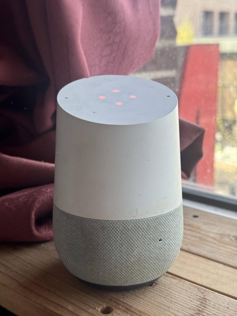 Google Home Smart Speaker | Slimme Speaker | Wit/Grijs, Audio, Tv en Foto, Luidsprekers, Gebruikt, Overige typen, Minder dan 60 watt