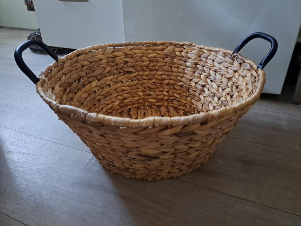 Mooie super grote stevige rieten mand nieuw, Ophalen, Nieuw