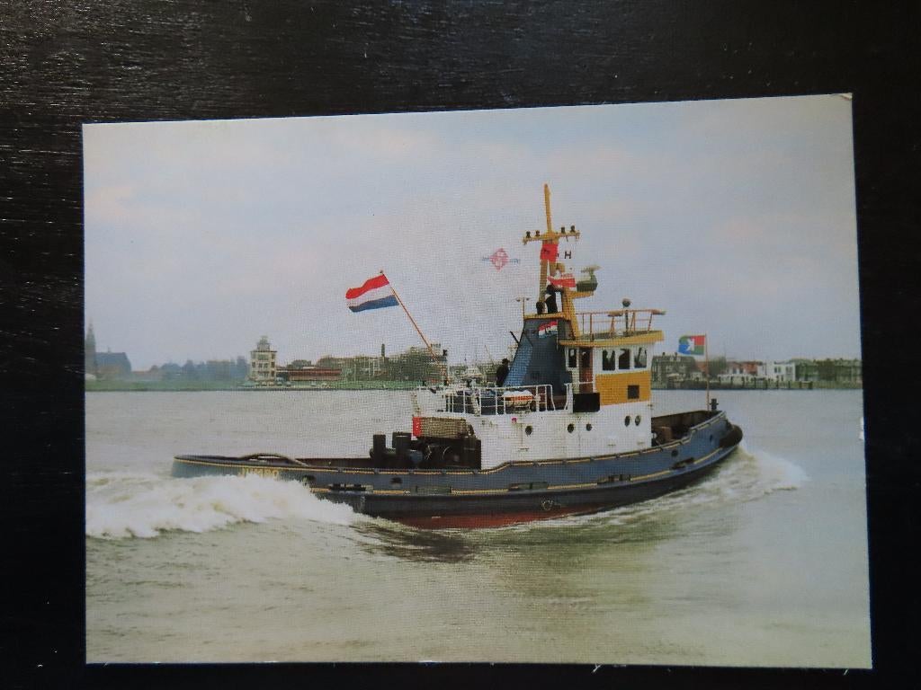 ansichtkaart sleepboot "Jumbo", Ophalen of Verzenden, Motorboot, Kaart, Foto of Prent