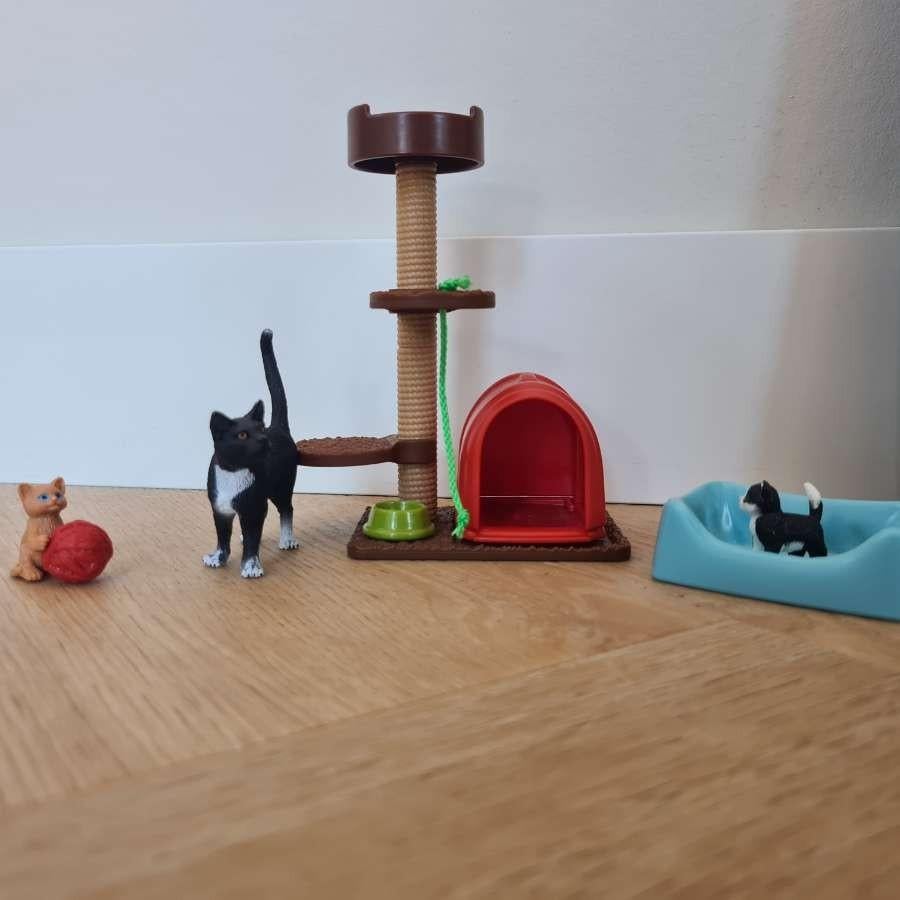 Schleich katten en honden set, Ophalen of Verzenden, Zo goed als nieuw