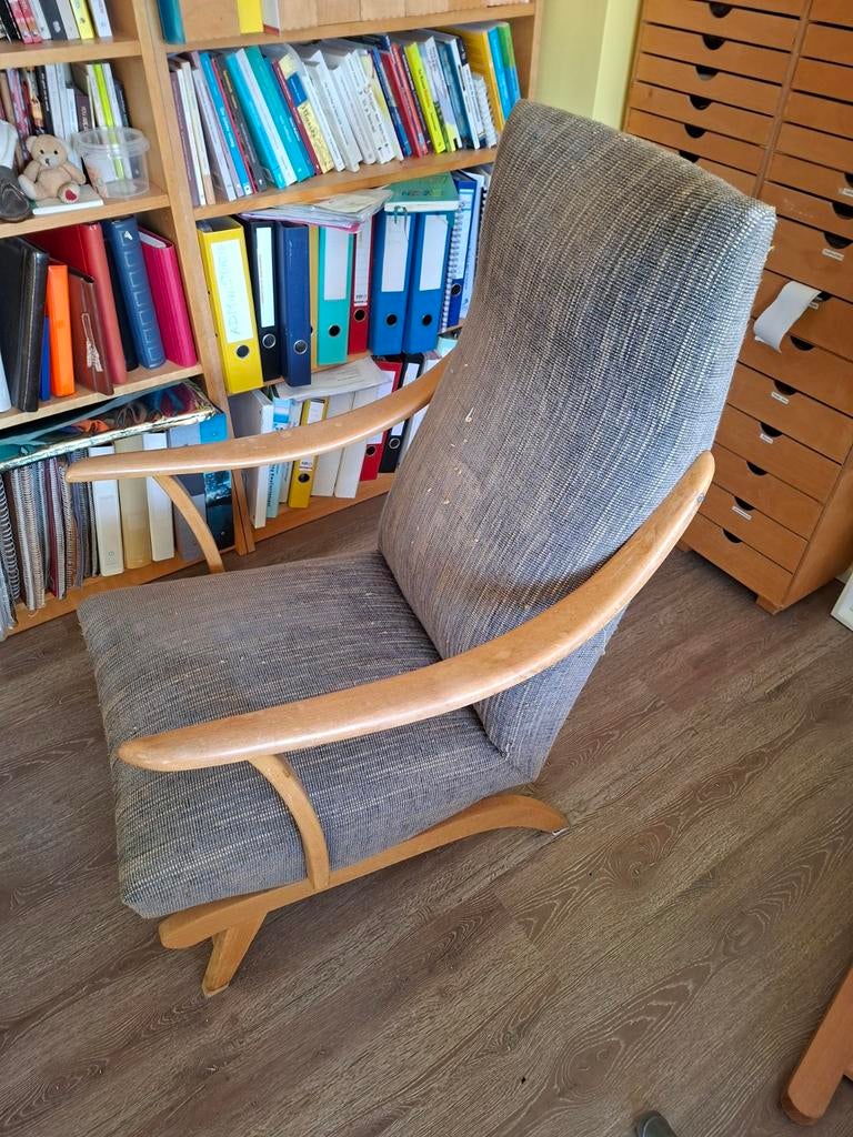 Retro vintage jaren 60  schommelstoel ontwerp Pastoe, Huis en Inrichting, Stoelen, Ophalen