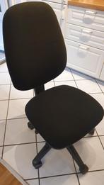 Zwarte bureaustoel verstelbare rugleuning en zitting, Ophalen, Gebruikt, Zwart, Bureaustoel