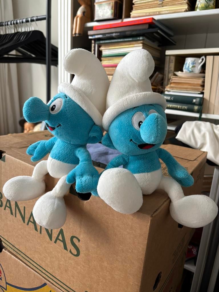 Twee knuffel smurfen 30cm, Ophalen of Verzenden, Zo goed als nieuw