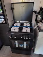 Zwarte gasfornuis Beko, Witgoed en Apparatuur, Fornuizen, Ophalen, Nieuw, 4 kookzones, Gas