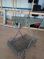 Decoratieve metalen butler trolley, Ophalen, Gebruikt