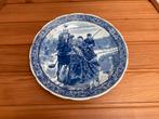 Delfts Blauw Boch bord met paard en koets, Ophalen