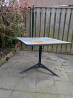 Handgemaakte ijzeren tuintafel 85x85cm, verstelbaar, Ophalen, Gebruikt, Rechthoekig, Metaal