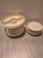 2 Tupperware serveerschalen, crème, Ophalen of Verzenden, Gebruikt, Crème, Schaal