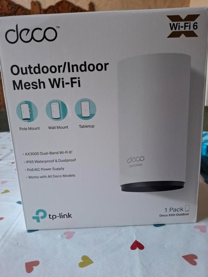 TP-Link Deco X50-Outdoor AX3000 WiFi 6 Mesh Versterker, Computers en Software, WiFi-versterkers, Nieuw, Ophalen of Verzenden