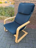 Stoel met donkerblauw kussen, Ophalen, Gebruikt, Blauw, Eén