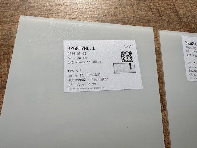 Plexiglas helder, Doe-het-zelf en Verbouw, Platen en Panelen, Nieuw, Overige materialen, Minder dan 20 mm, Ophalen of Verzenden