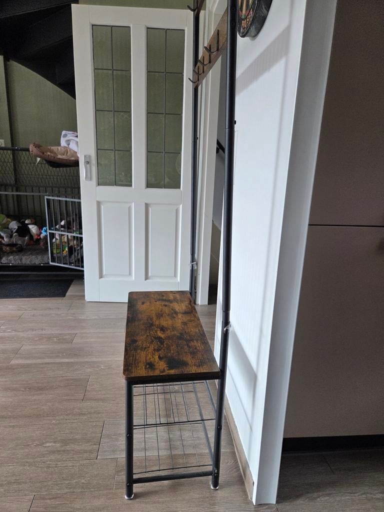 Kapstok mangohout, Huis en Inrichting, Woonaccessoires | Kapstokken, Ophalen, Zo goed als nieuw, Staande kapstok, 150 tot 200 cm