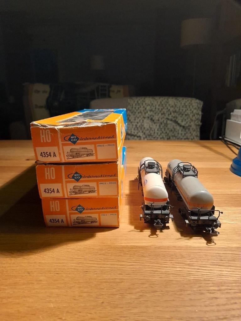 Roco 4354A Chloorgasketelwagons, Hobby en Vrije tijd, Modeltreinen | H0, Gebruikt, Wagon, Gelijkstroom, Roco, Analoog, Ophalen of Verzenden