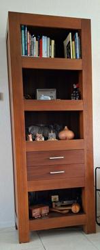 Boekenkast z.g.a.n met 2 laden 210x80x45 cm..zie ook *p.s !, Ophalen, Met plank(en), Gebruikt, 200 cm of meer