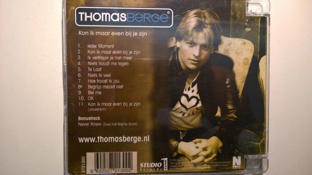 Thomas Berge - Kon Ik Maar Even Bij Je Zijn, Ophalen of Verzenden, Zo goed als nieuw, Pop