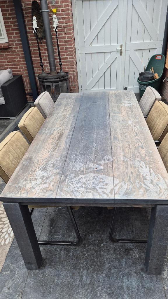 eettafel, Huis en Inrichting, Complete eetkamers, Gebruikt, 4 tot 6 stoelen, Ophalen