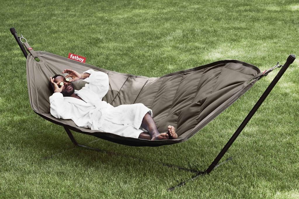 Fatboy Headdemock Taupe Hangmat met Cover, Ophalen, Binnen, Meerpersoons, Zo goed als nieuw