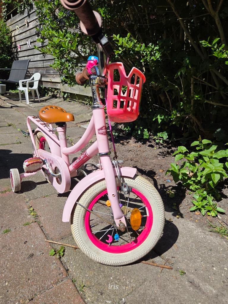 Meisjes fiets 12 inch, Fietsen en Brommers, Fietsen | Kinderfietsjes, Ophalen, Terugtraprem, Zijwieltjes, Gebruikt