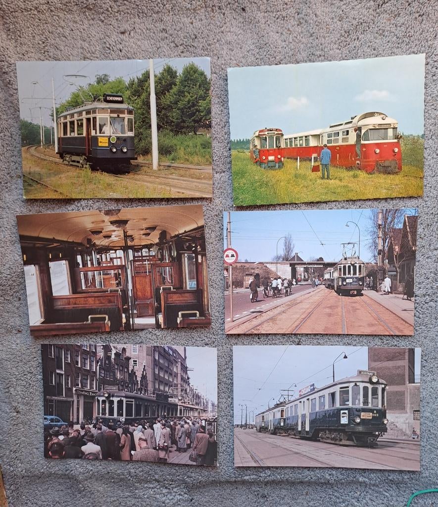 Collectie van 10 historische tram ansichtkaarten, Ophalen of Verzenden, 1980 tot heden