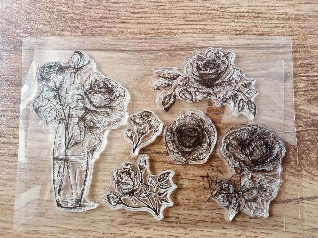 Clear Stamps Roses, Ophalen of Verzenden, Zo goed als nieuw, Clearstamp