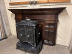 Antieke Mahonie Schouw met Kachel, Huis en Inrichting, Kachels, Ophalen, Gebruikt, Houtkachel, Vrijstaand
