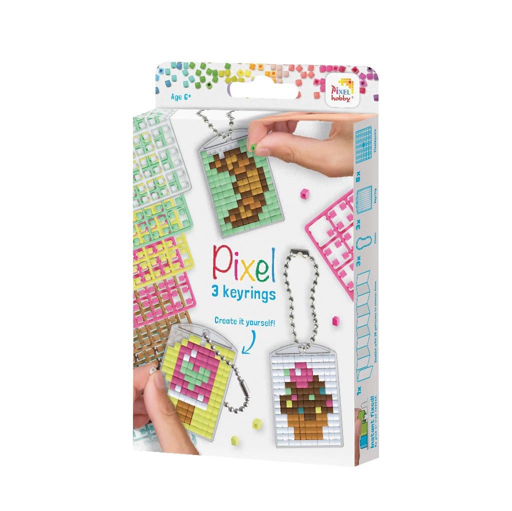 Pixelhobby Create it yourself medaillon set zoetigheden, ., Overige thema's, Nieuw, Ophalen of Verzenden