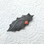 Zilveren Broche Amsterdamse School met Koraal, Ophalen of Verzenden, Zo goed als nieuw, Zilver, Zilver