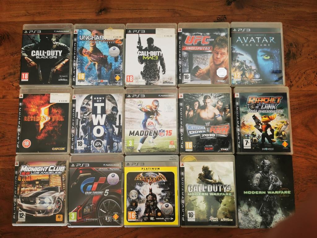 15 Playstation 3 spellen, Spelcomputers en Games, Games | Sony PlayStation 3, 2 spelers, Ophalen of Verzenden, Zo goed als nieuw