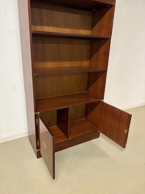 Prachtige Mahonie, Militairy Boekenkast van Jeantique, Huis en Inrichting, Kasten | Boekenkasten, Ophalen, Met deur(en), 50 tot 100 cm