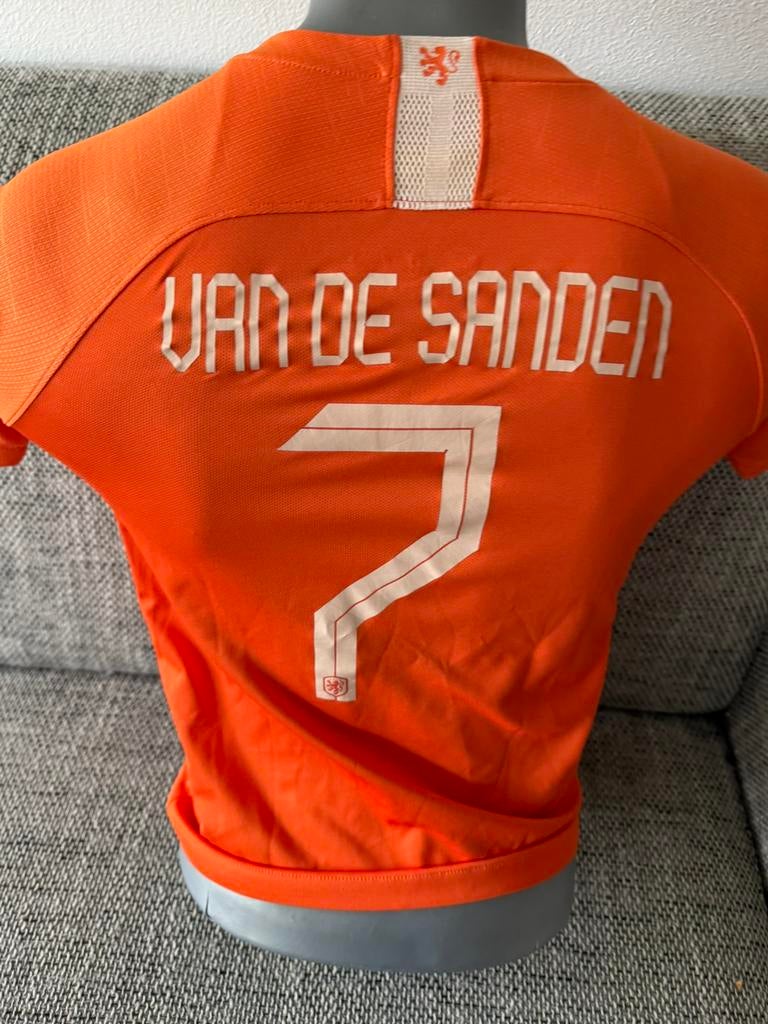 Oranje voetbalshirt Leeuwinnen - Van de Sanden - Nederland, Maat M, Ophalen of Verzenden, Zo goed als nieuw, Shirt