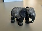 Olifant beeld India, donker en zilveren accenten goede staat, Antiek en Kunst, Ophalen