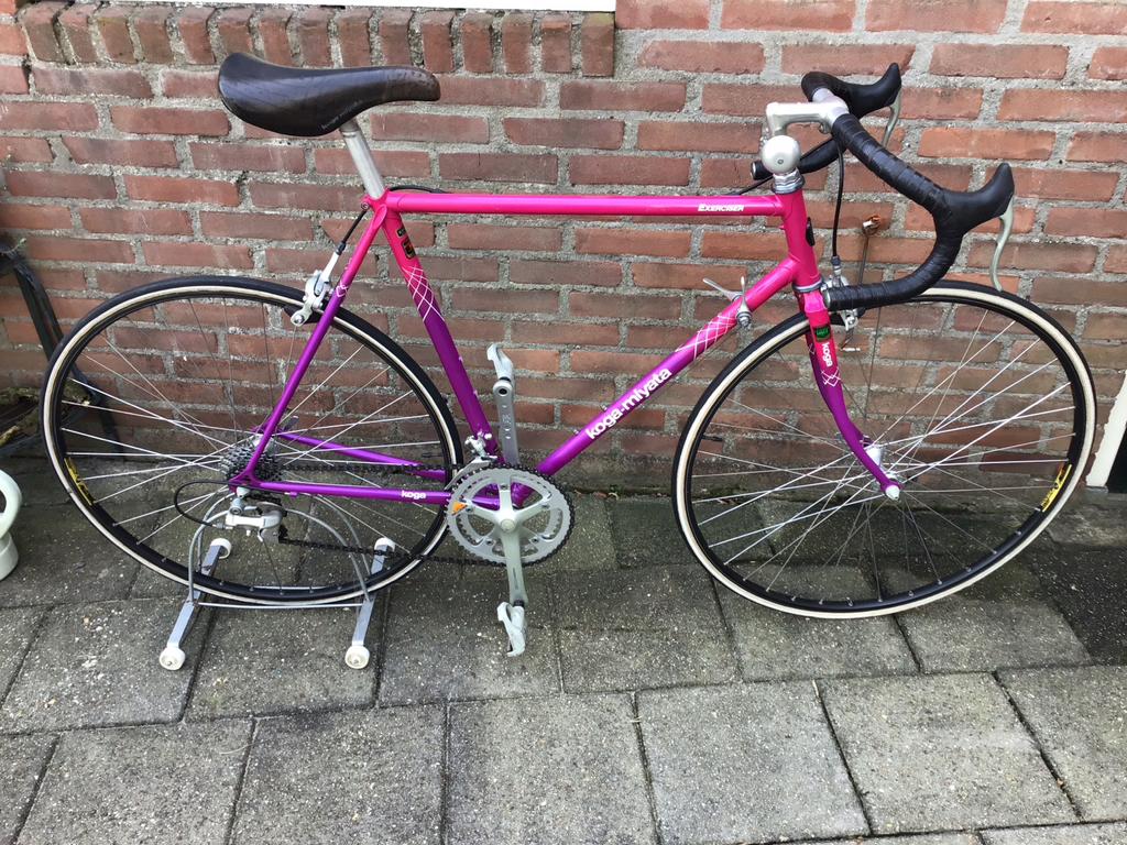 Koga Miyata racefiets, roze/paars, Shimano 105, Fietsen en Brommers, Fietsen | Racefietsen, 28 inch, Gebruikt, Heren, Ophalen of Verzenden