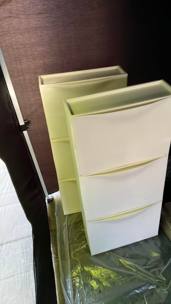 Opbergbakken IKEA wit, Ophalen, Gebruikt, Plastic