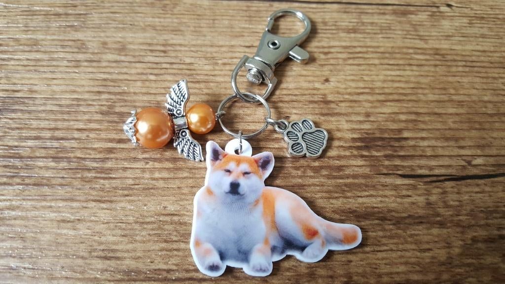 Tashanger / Sleutelhanger Shiba inu Akita beschermengeltje, Verzenden, Nieuw
