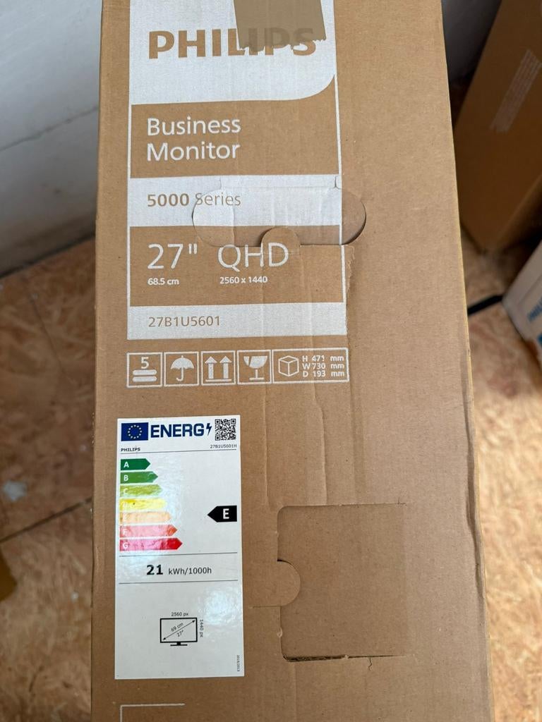 Philips 27B1U5601H - 27 inch QHD Monitor met 5 MP Webcam, Computers en Software, Monitoren, Philips, IPS, Prins Bernhardplein 200, 1097 JB Amsterdam, Nederland