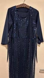 Koerdische jurk - Donkerblauw met kralen - maat 34 t/m 38, Kleding | Dames, Jurken, Ophalen, Blauw, Zo goed als nieuw, Maat 36 (S)