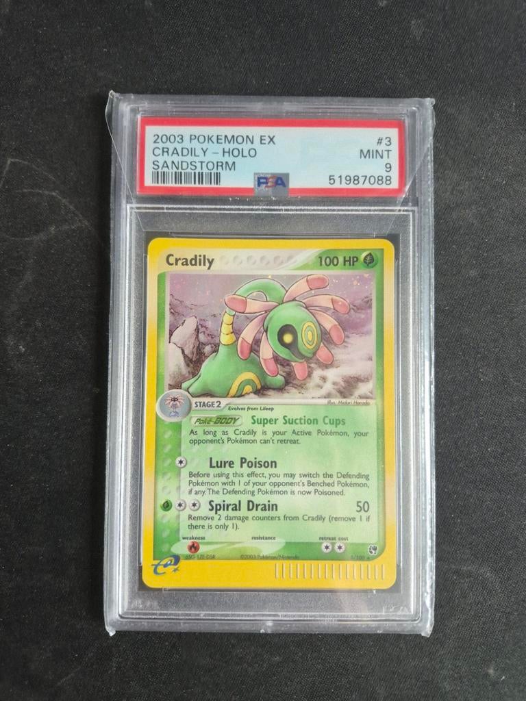 Cradily Holo Sandstorm PSA 9, Ophalen of Verzenden, Zo goed als nieuw, Losse kaart, Foil