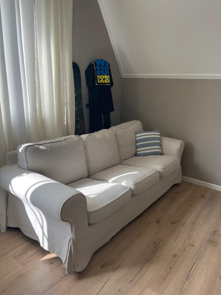 Bankstelsel(len) beige, Huis en Inrichting, Banken | Bankstellen, Ophalen, Gebruikt, Driepersoons, 75 tot 100 cm