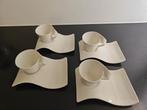 4 Villeroy & Boch NewWave Party Plates met kopjes, Huis en Inrichting, Keuken | Servies, Ophalen