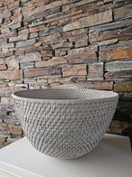 Grote mand schaal in mat taupe, Ophalen, Zo goed als nieuw, Rond