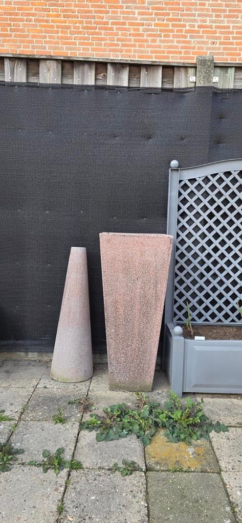 Grote bloembakken voor tuin of terras, Tuin en Terras, Bloembakken en Plantenbakken, Ophalen, Gebruikt, Minder dan 60 cm, Balkon