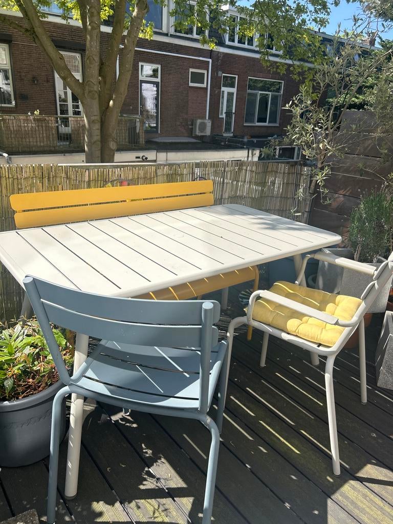 Fermob Luxembourg Tuinset: Tafel, Stoelen met/zonder armleun, Tuin en Terras, Ophalen, Zo goed als nieuw