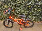 BTWIN Kinderfiets oranje, Ophalen, Zijwieltjes, Gebruikt, Minder dan 16 inch