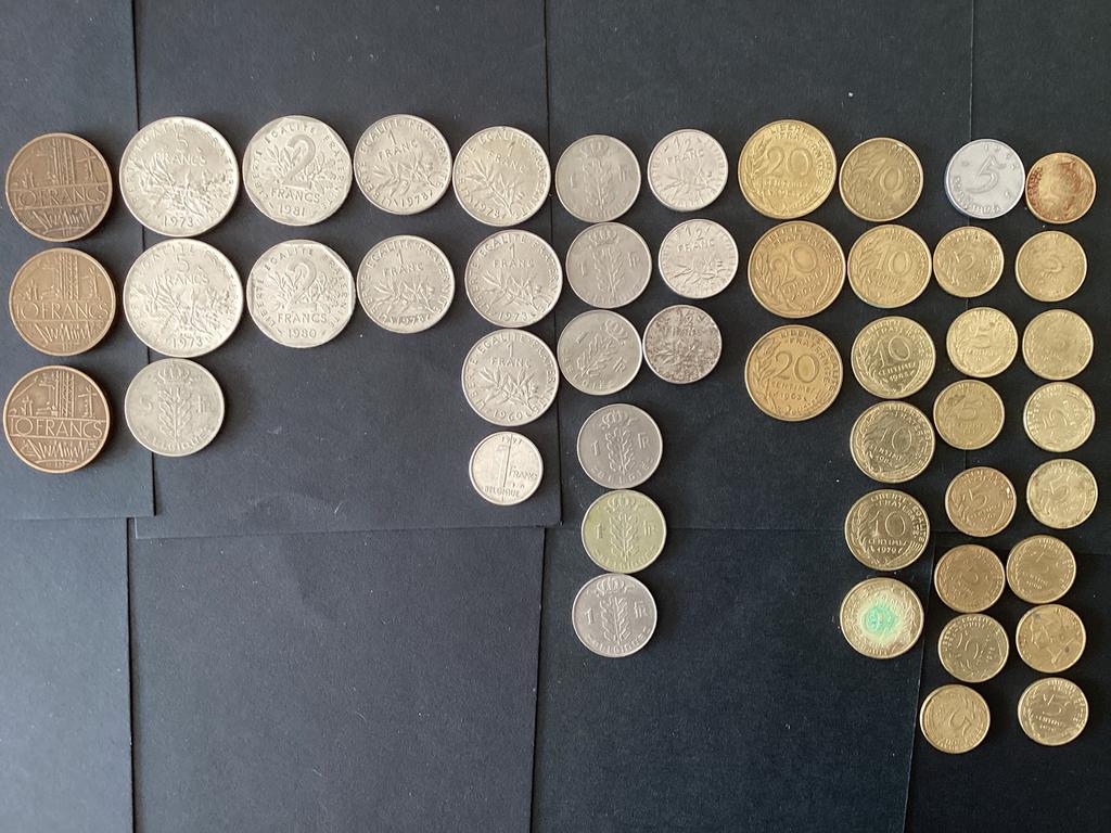 48 munten uit Frankrijk, Postzegels en Munten, Munten | Europa | Euromunten, Ophalen of Verzenden, Frankrijk, Overige waardes