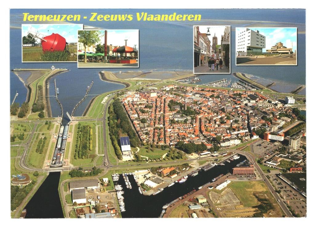 802226 Terneuzen 80+ Zeeland Gelopen met Postzegel, Verzamelen, Ansichtkaarten | Nederland, Gelopen, Zeeland, 1980 tot heden, Ophalen of Verzenden
