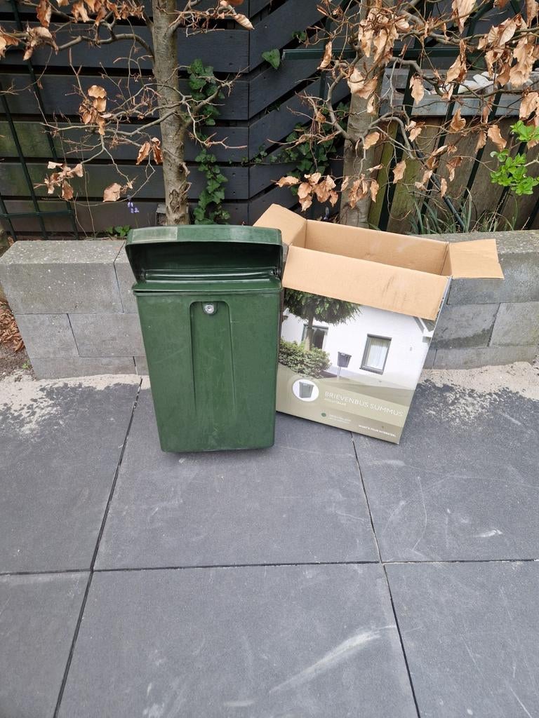 Groene brievenbus PTT met slot, Tuin en Terras, Brievenbussen, Ophalen, Zo goed als nieuw