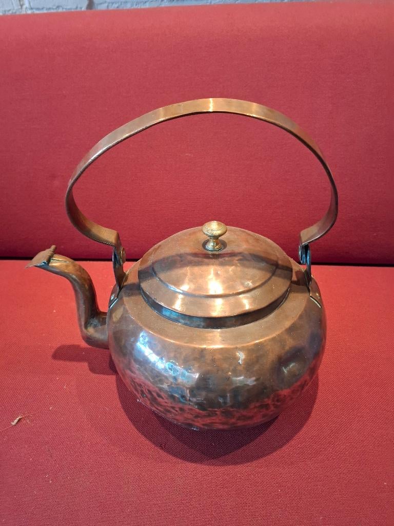 antieke koperen ketel en doofpot, Ophalen, Koper